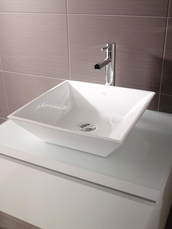 Vasque à poser en céramique Kube Apoyo PORCELANOSA